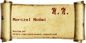 Merczel Noémi névjegykártya